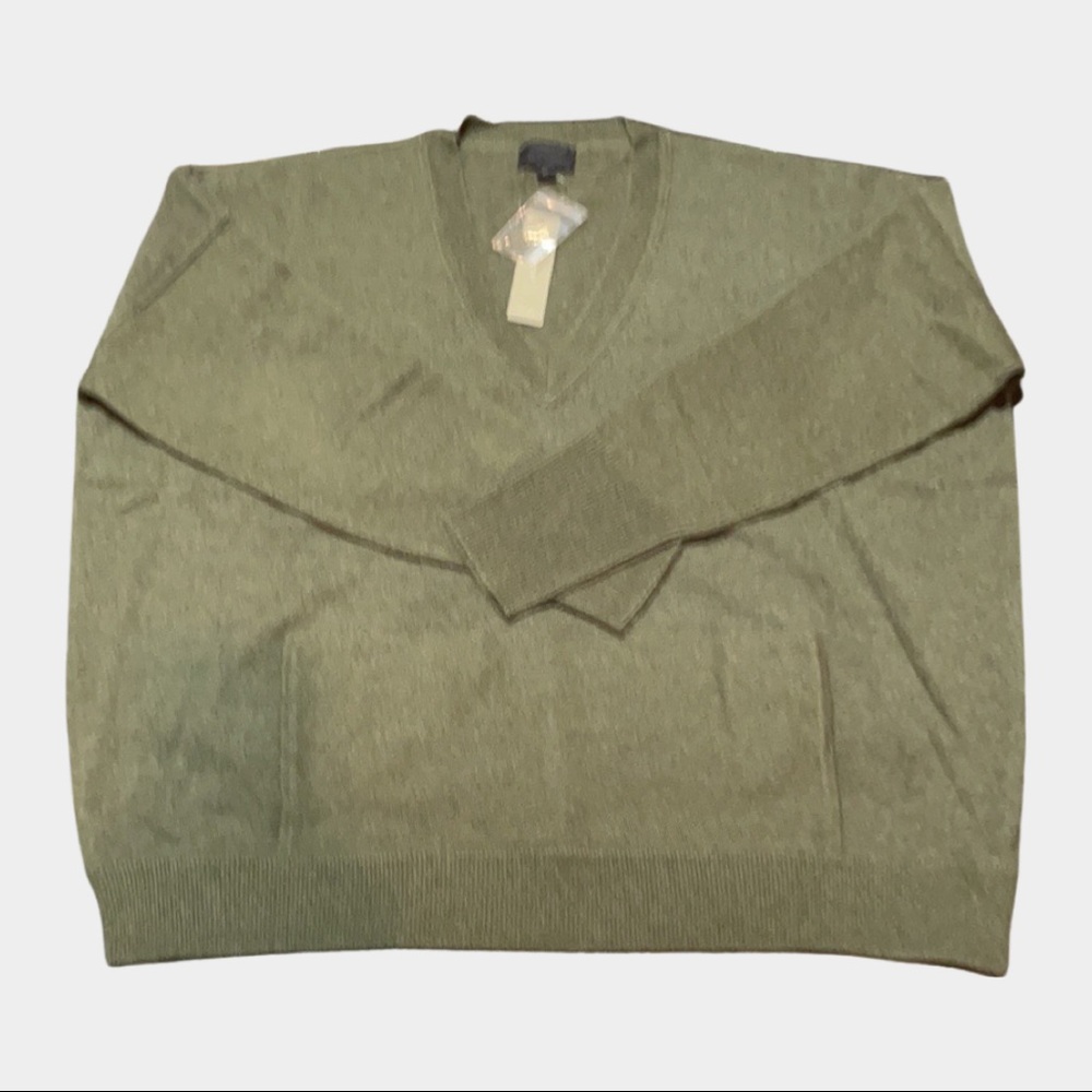 J Crew Collection Italian Cashmere Oversized V-neck sweater